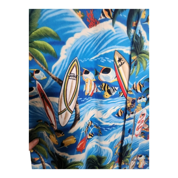 Vintage Hilo Hattie XXL Hawaiian Casual Button Down Tropical Surf Beach Men - Picture 6 of 9